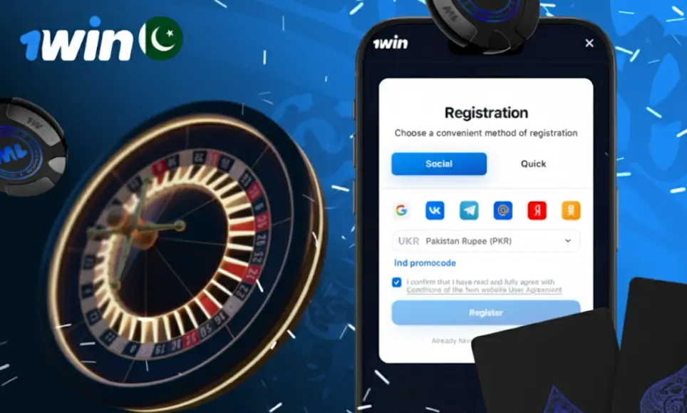 1win register in Pakistan
